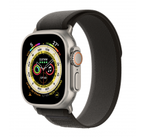 Apple Watch Ultra GPS + Cellular 49mm Titan natur Trail Loop schwarz/grau S/M
